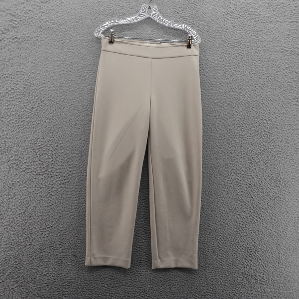 Avenue Montaigne Edith Pants Size 8 Beige Womens Slim Ankle Stretch Made in‎ USA
